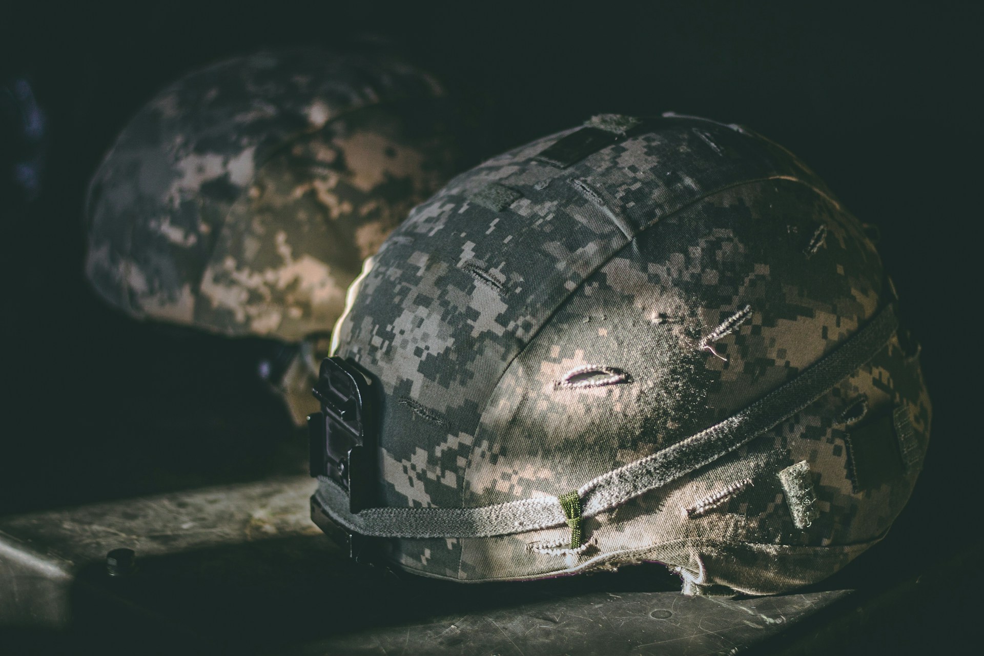 The National Guard team helmet